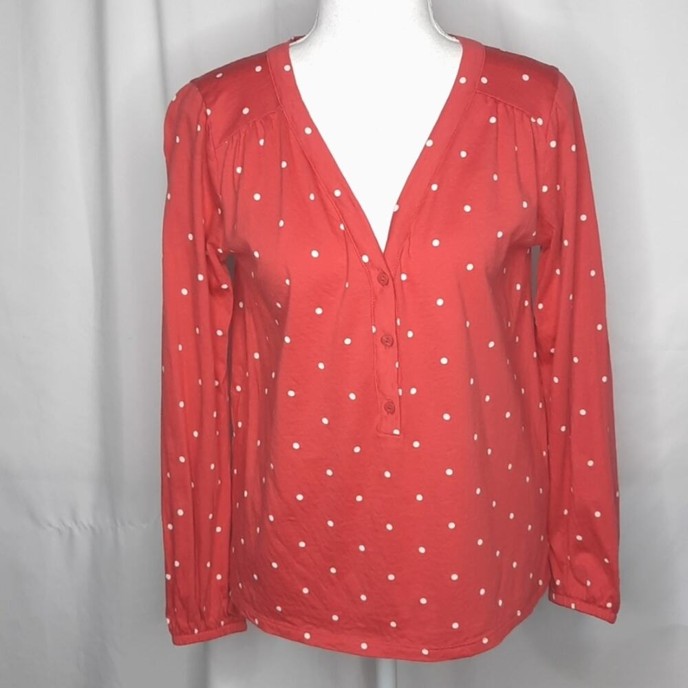 Old Navy Women's Casual Polka Dot Top Red XS